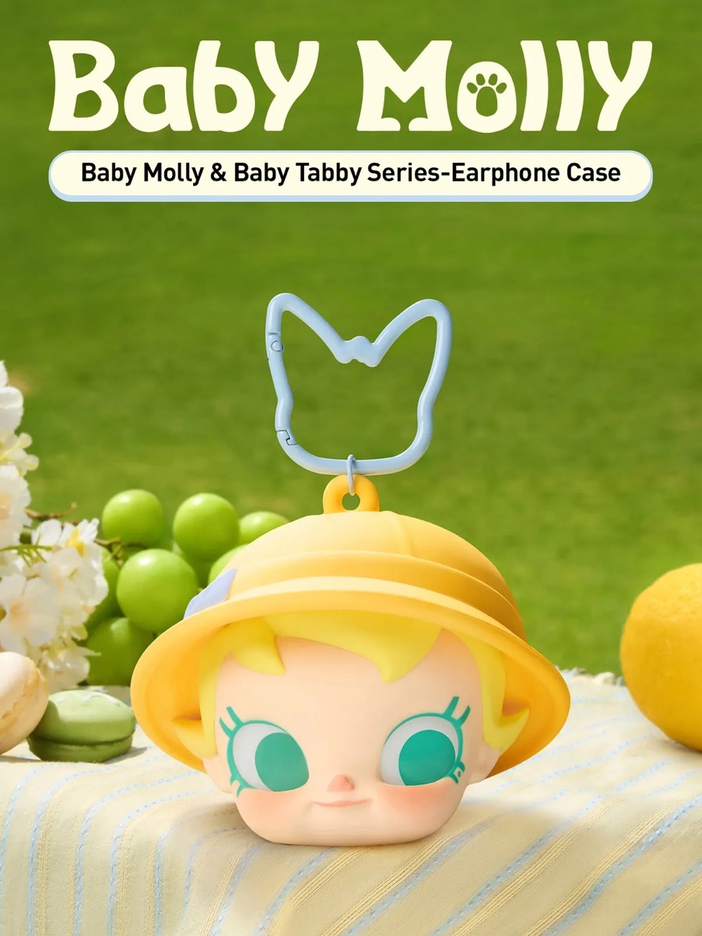 NIB POP MART Baby Molly & Baby Tabby Series earphone keychain